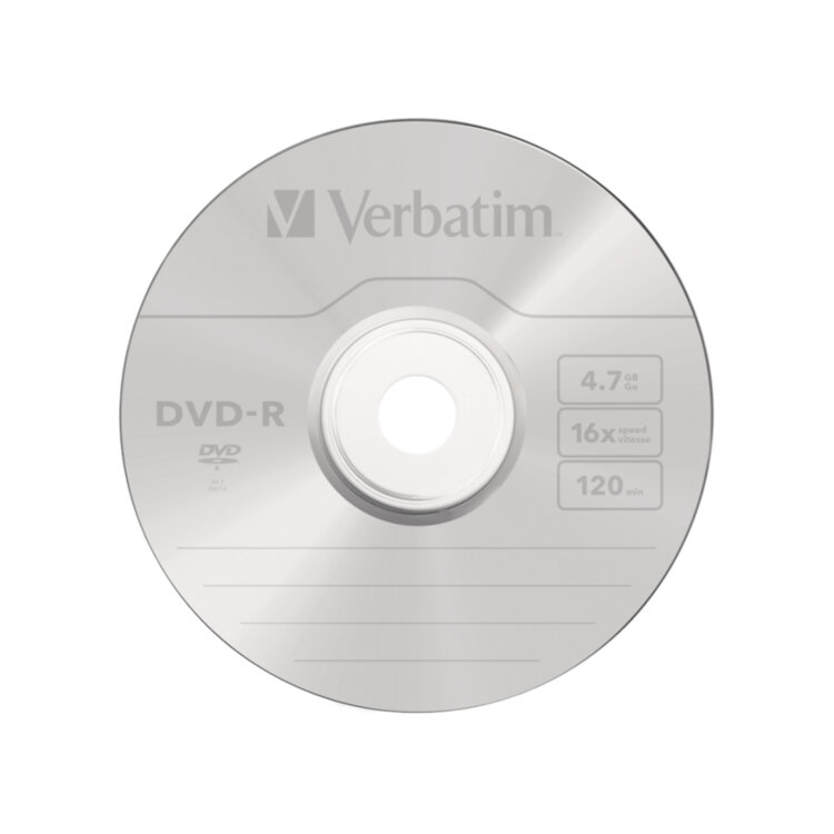 Диск DVD-R, Verbatim, 4.7GB, 16х